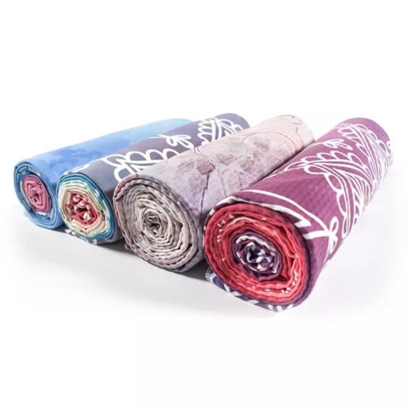 Hot Yoga Towel with Printing, Non-slip Portable Travel Yoga Mat Towel,Pilates Cover,Fitness Yoga Blanket/Hot Yoga Towel