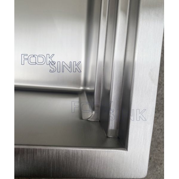 Commercial Long 40/50inch Handmade Stainless Steel Kitchen Sink Set Undermount Single & Double Bowl Workstation Sink Brushed Surface