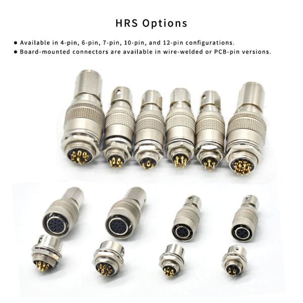 12PIN HRS Push-Pull Self-Locking Industrial Camera Connector For Machine Vision