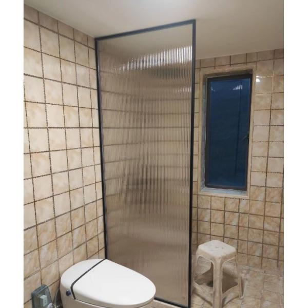 One Piece Rose Gold Stainless Steel Shower Enclosure for Corner Installation 90cm