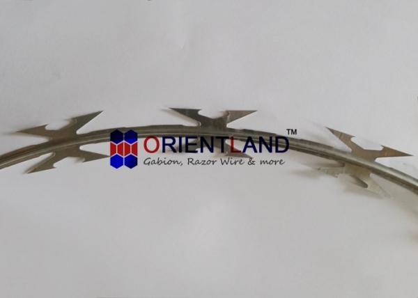 Sharp Helical Cbt60 Concertina Razor Barbed Wire Hot Rich Galvanized Steel