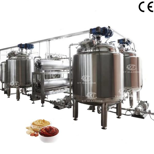 Mixing Function 1000L Volume Sauce Peanut Butter Tahini Blending Tank