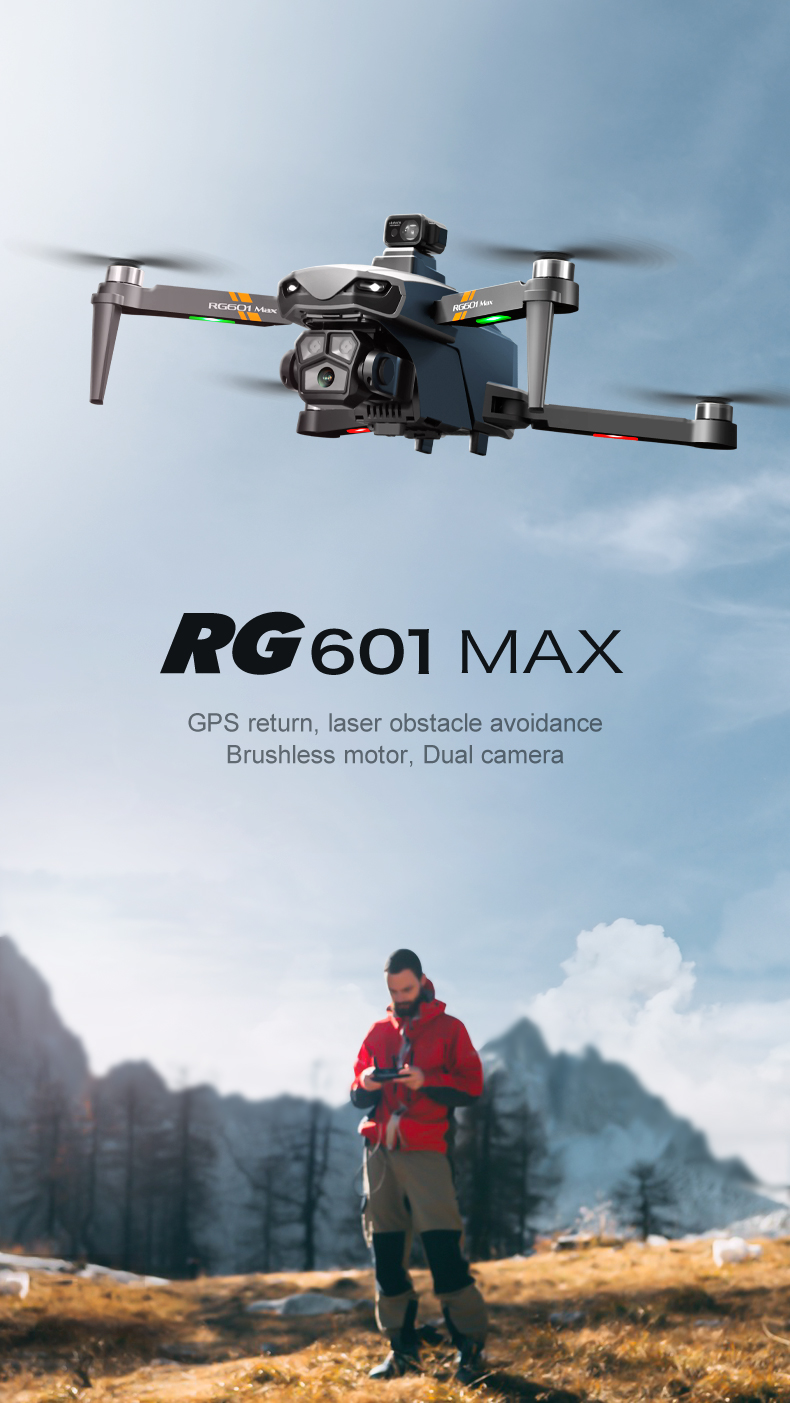 Дистанционное управление Rg601max Профессиональное предотвращение препятствий GPS позиционирование дронов оптический поток 1080p HD камера аэрофотография Rc дроны