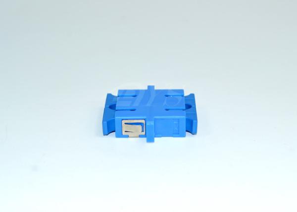 SC/UPC Singlemode Duplex Blue Fiber Optic Adapter With Shutter For Cable TV Network