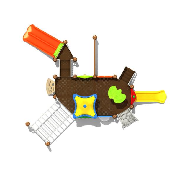 Коммерчески пластиковое 3 качание PVC спортивной площадки AISI 304 скольжений устанавливает на открытом воздухе