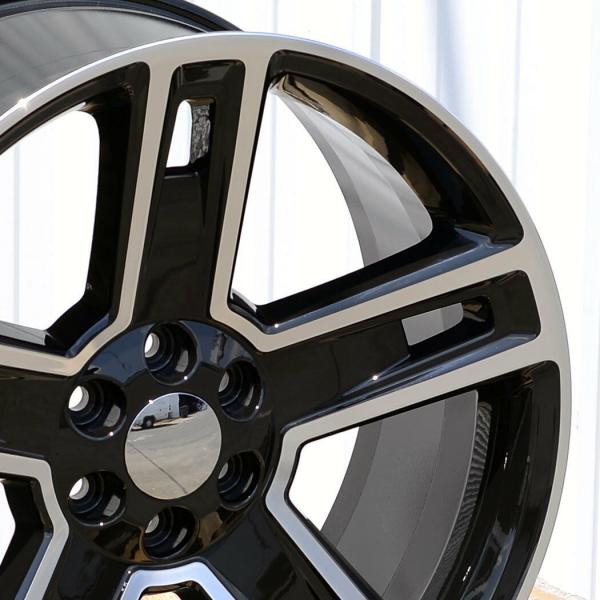 26x10 GMC Yukon Replica Wheels Gloss Black Machined Face Rims Fit Tahoe LTZ Silverado