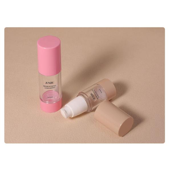 2025 Hot Sale 30ml 50ml 100ml Cosmetic Skin Care Pink Orange Airless Press Pump Lotion Cream Airless Lotion Bottle with Pump