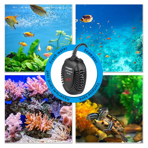 Дисплей СИД термометра мини подогревателя аквариума погружающийся садка для рыбы встроенный