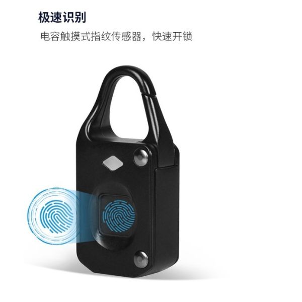 Hot Selling RARLUX DBX80 Zinc Alloy Durable Fingerprint Padlock Hardened Shackle Travel Luggage Security Gym/School Lockers