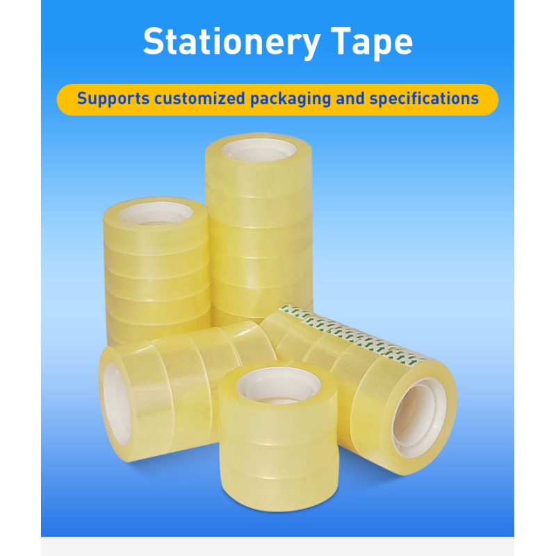 Custom Tearable BOPP Stationery Tape For School Homework Office Notes Mounting