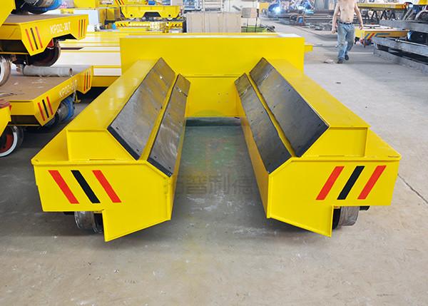 50ton high temperature proof transport handling V-deck railway wagon