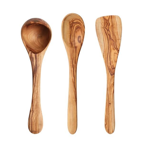Olive Wooden Kitchen Utensil Set Handmade Kitchen Porridge Spoon Spatula