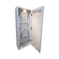 Armoire à planche à repasser multifonctionnelle en MDF en bois montée sur le mur avec miroir et lumière