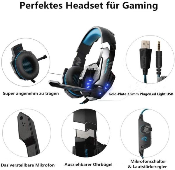PC PS4 2.2m Hunterspider V9 Stereo Gaming Headset
