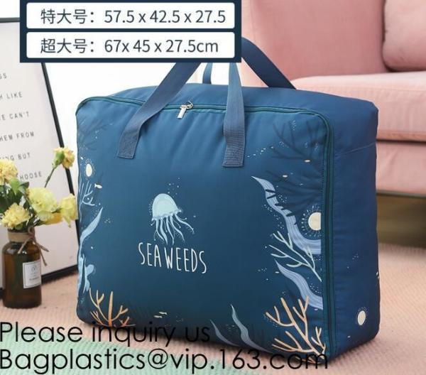 Household 100% Polyester Quilt Storage Bag Travelling Bag With Zipper For Clothes,Quilt storage bag, Quilt handle bag