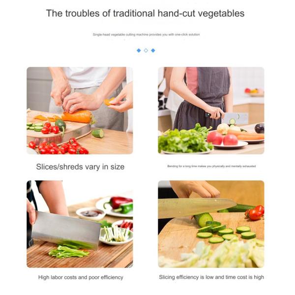 Vegetable Slicer Dicer Commercial Vegetable Cutting Machine 110/220 V Wooden Case Motor 98