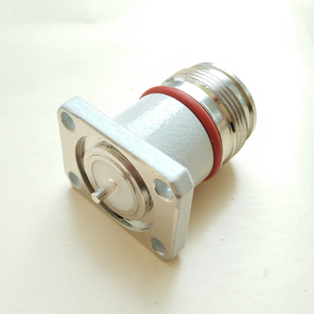 4.3-10 female connector solder type panel mount for Huawei antenna All brass 50ohm high quality silver plated pin