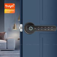 Password Biométrico Inteligente TTLock Fechadura Digital de Porta de Alumínio Fechadura Semi Automática de Manobra de Escritório Fechadura de Porta Inteligente