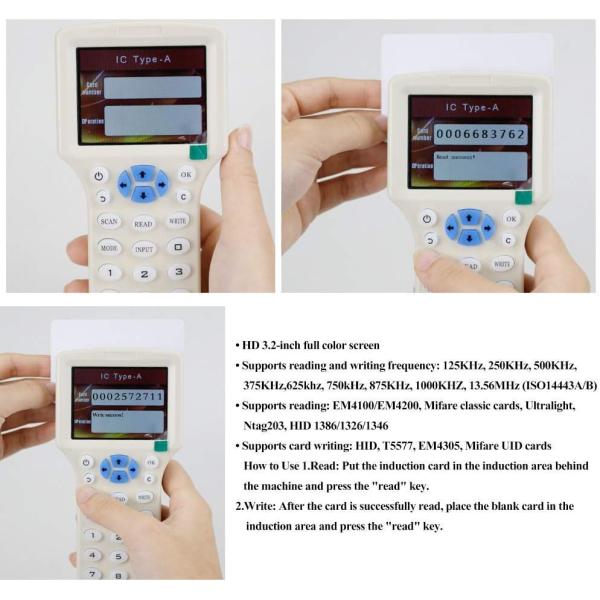 Customized RFID 125KHZ T5577 EM4305 13.56MHZ Rewritable Composite Key Cards Key Chip Frequency