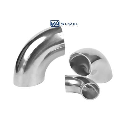 Sanitary Stainless Steel 304 316 Connector Equal Elbow Bend Pipe Fittings DIN 3A Forged
