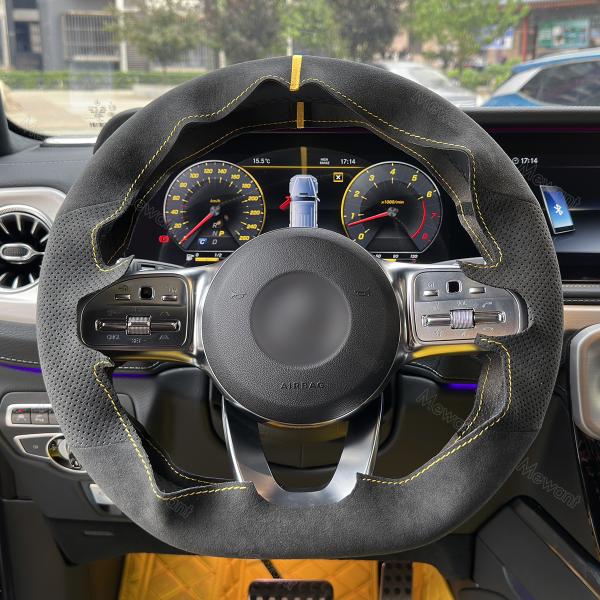 Mewant Soft Athsuede Steering Wheel Cover for Mercedes Benz A250 W177 C118 W205 C257 W213 W463 W222 W167 W247