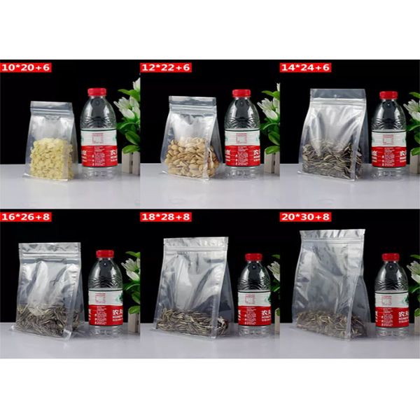 140x325x95mm 8 Side Sealing White Zipper Pouch 1kg Coffee Without Valve