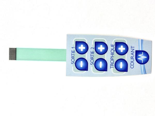 Durable Membrane Panel Switch Digital Printed Overlays Waterproof For Magnetic Therapy Device