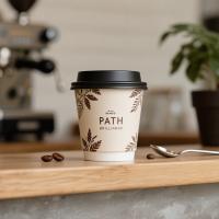 Disposable double wall hot drink paper coffee cup eco-friendly without plastic coating customized logo