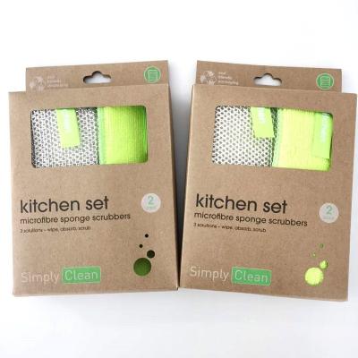 Esponja de limpeza suja pesada da almofada de limpeza de Microfiber