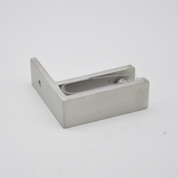 Stainless steel Glass clamps 90 degree RS2315 wall to glass, 70X25mm, thickness 5mm, SS304 satin, mirror, black