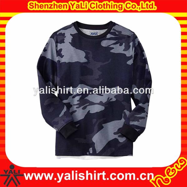 men long sleeve blank camo t shirts
