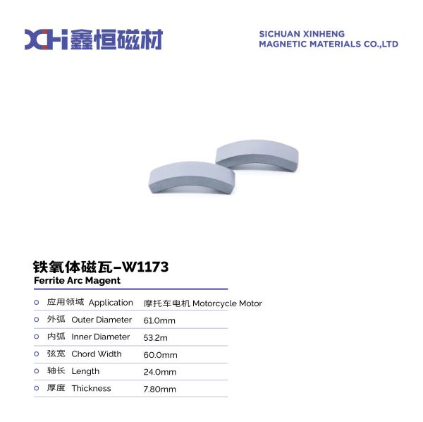 Ferrite de ímã permanente supercoercivo para motor de arranque de motocicletas W1173