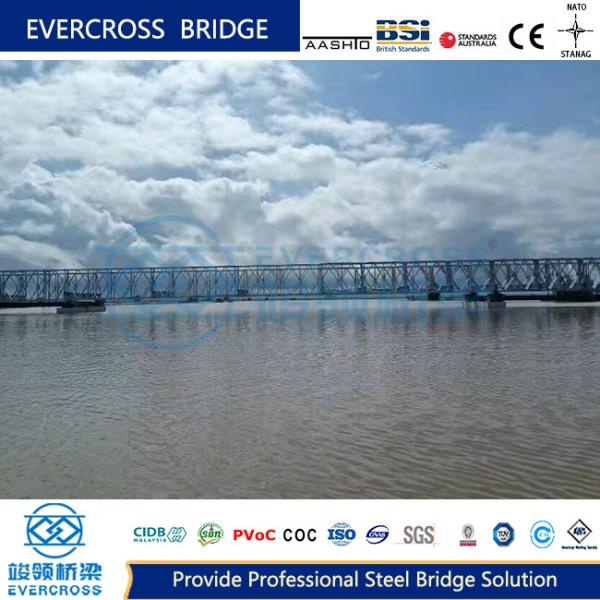 Fabricated Steel Bailey Truss Bridge Convenient Disassembly