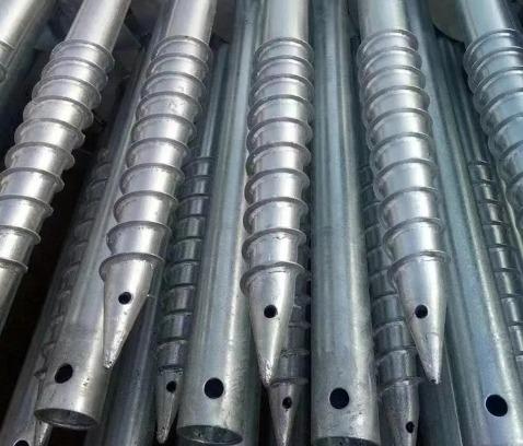 Hot Dipped Galvanized Earth Screw Ground Helical Screw Pile For Solar Mounting