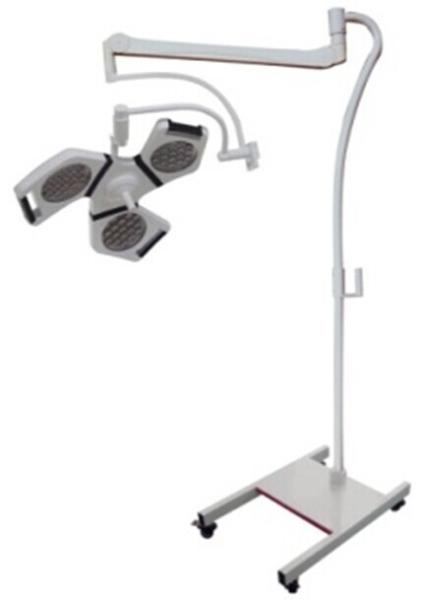 O Portable roda luzes cirúrgicas da sala do diodo emissor de luz com os bulbos coloridos para hospitais