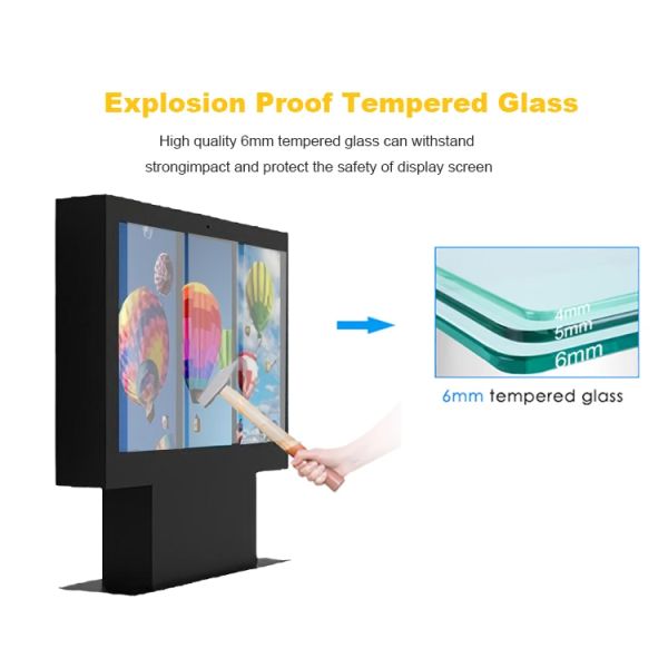 49 inch triple screen ordering high brightness outdoor vertical advertising machine