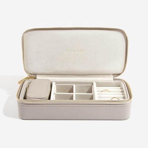 Lady PU Leather Ring Necklace Packaging Box Organizer Case Custom Logo Printed