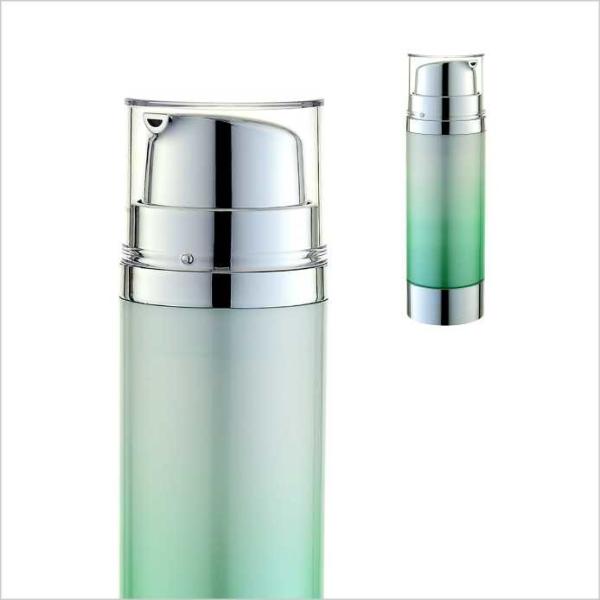 15ml 30ml 50ml PMMA Empty Airless Pump Bottle Silver Airless Dispenser Bottles