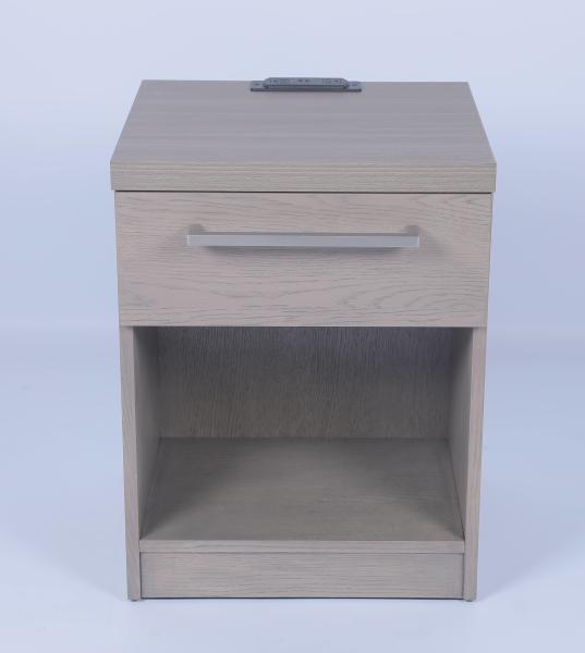 Custom Night Stand Bedside Table Wood & Marble Material