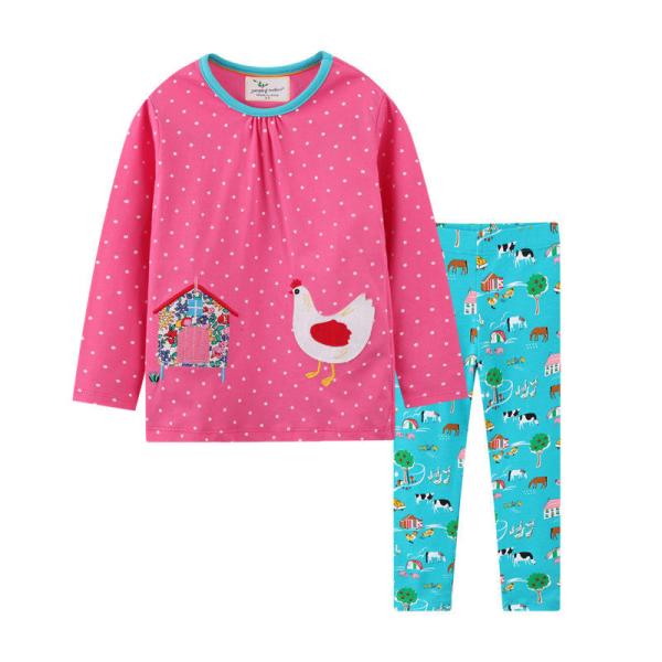 Children'S Outfit Sets Girls Casual Cotton Sets Children'S Animal Print Suit