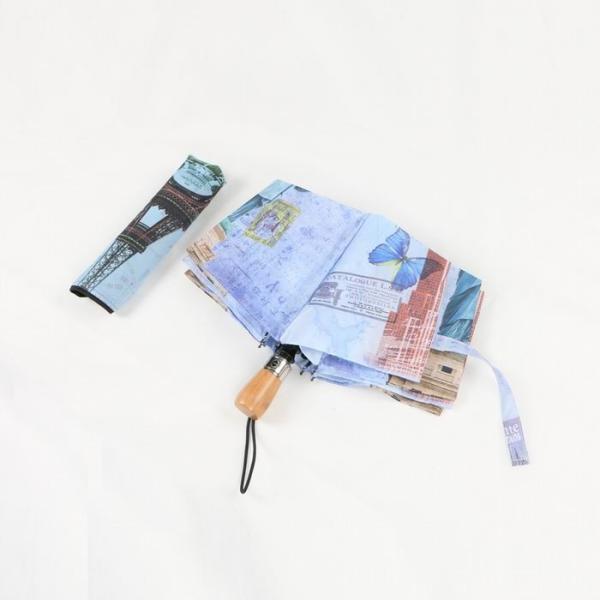 3 Folding Automatic Closing Umbrella, Digital Printing Compact Umbrella Auto Open Close