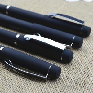 Gel pen,Promotional gel-ink pen with cap,black rubber gel-ink pen with screen touch pen