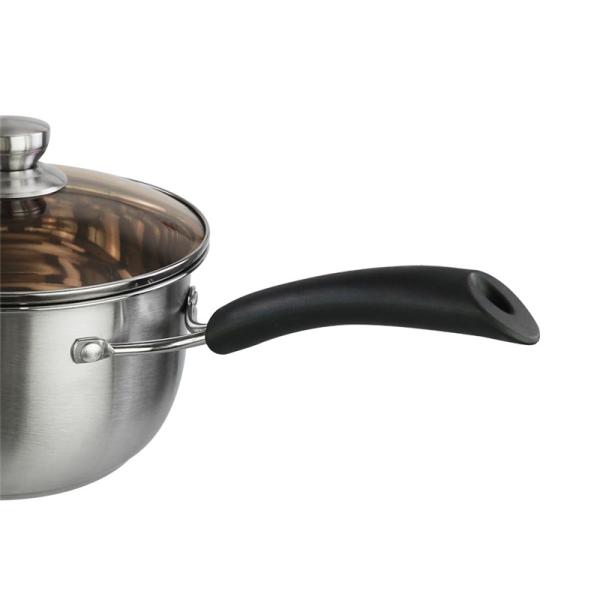 Home kitchenware stainless steel cooking pot bakelite handle casserole milk pot