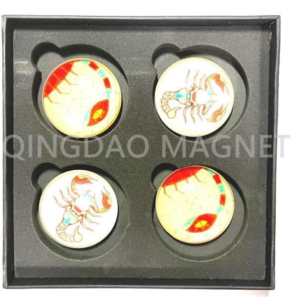 Dia 30mm SmFeN Decorative Refrigerator Magnets Permanent Magnet Assembly
