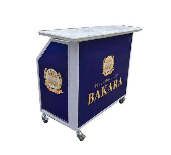 Cordless Cocktail Mobile Bar For Weddings , Ktv Lobby Led Mobile Bar Uv Protection