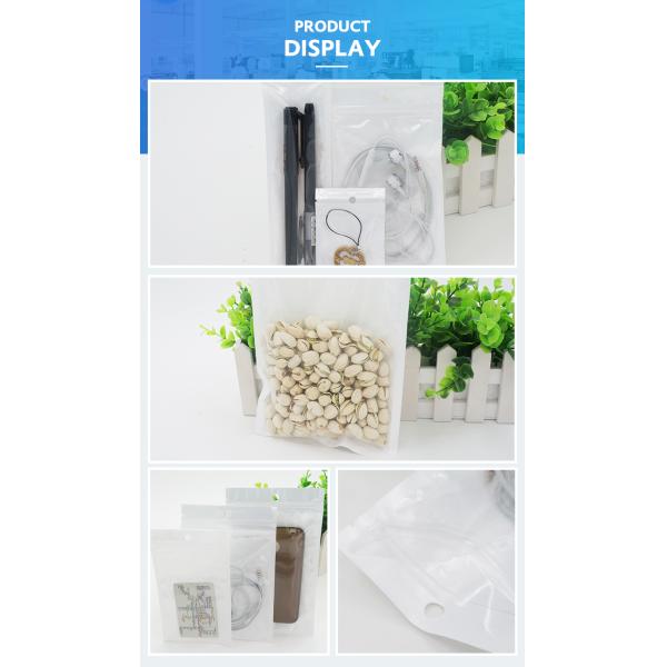 Food Grade Plastic Zipper Lock Bags , Printed 3 Side Seal Flat Pouch