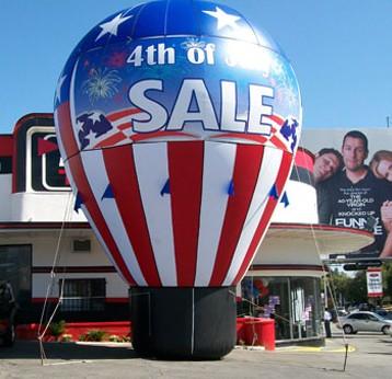 pvc tarpaulin Inflatable advertising balloon / inflatable red giant ground balloon for grand sale
