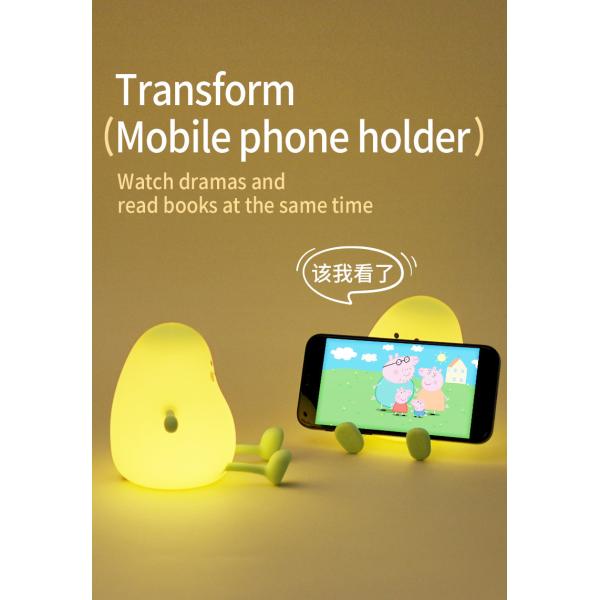 Lumière de nuit de mangue Cute enfants lampe de silicone pour enfants chambre à coucher éclairage de sommeil charge USB LED lumières de nuit