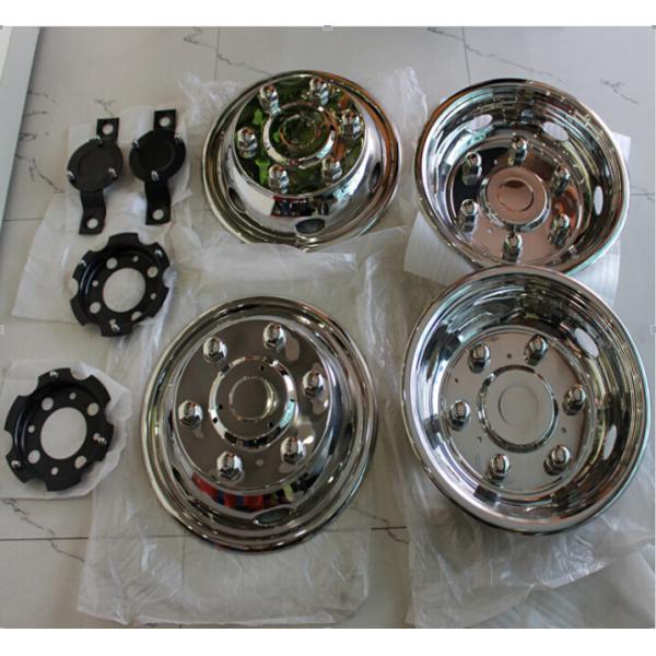 16 Inch Stainless Steel Wheel Covers , Durable Universal Bus Wheel Simulators