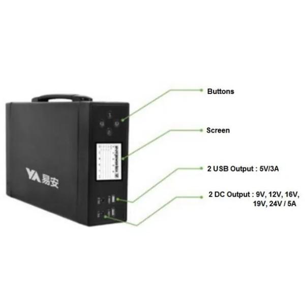 1000W 1000Wh Lifepo4 Lithium Power Station Pure Sine Wave Outdoor